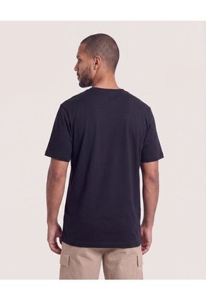 Camiseta Regular Estampado Floral  Para Hombre Negro Ostu