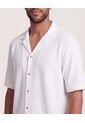 Camisa Resort Tricot  Para Hombre Crema Ostu de Ostu