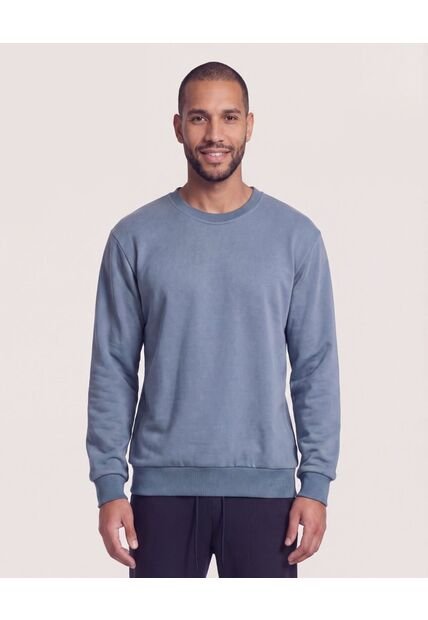 Buzo Cuello Redondo Unicolor  Para Hombre Verde Ostu