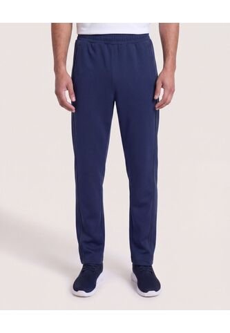 Pantalón Con Cortes En Contraste  Para Hombre Azul Ostu Ostu