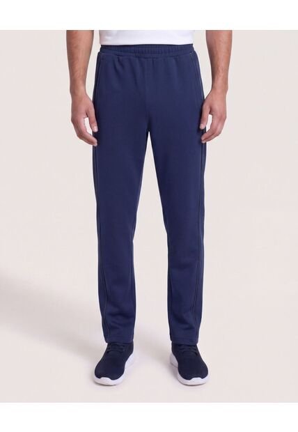 Pantalón Con Cortes En Contraste  Para Hombre Azul Ostu