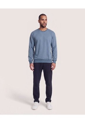 Buzo Cuello Redondo Unicolor  Para Hombre Verde Ostu