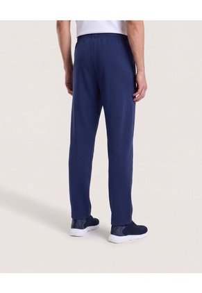Pantalón Con Cortes En Contraste  Para Hombre Azul Ostu