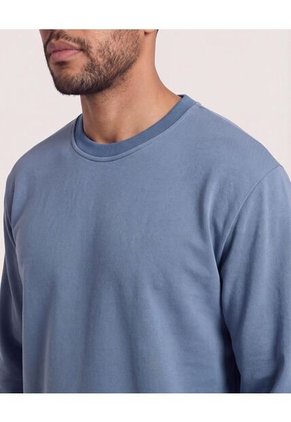 Buzo Cuello Redondo Unicolor  Para Hombre Verde Ostu