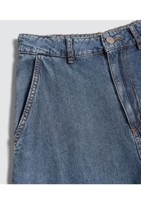 Jean Para Mujer Wide Leg Cargo Color Azul Medio Marca Ostu #40160406