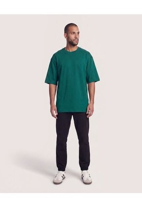 Camiseta Oversize  Para Hombre Verde Ostu