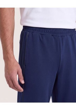 Pantalón Con Cortes En Contraste  Para Hombre Azul Ostu