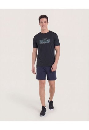 Bermuda  Para Hombre Deportiva Medio Color Azul Marca Ostu #60100467