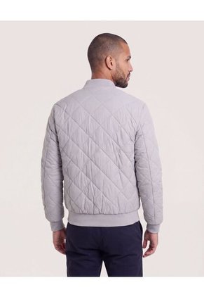 Chaqueta Acolchada Tipo Bomber  Para Hombre Gris Ostu