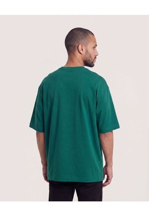 Camiseta Oversize  Para Hombre Verde Ostu