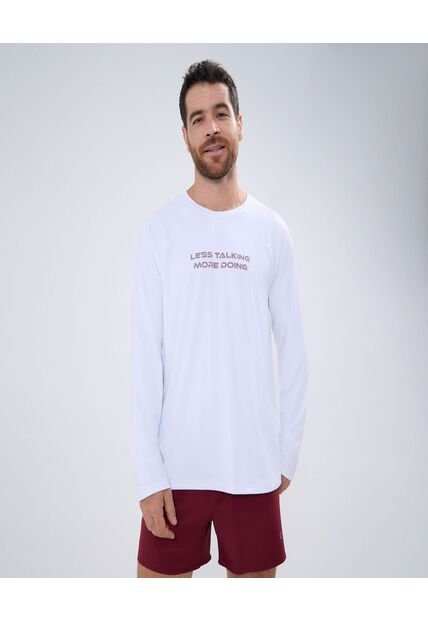 Camiseta Para Hombre Manga Larga Color Blanco Marca Ostu #60091380