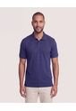 Polo Texturizada Manga Corta  Para Hombre Azul Ostu de Ostu