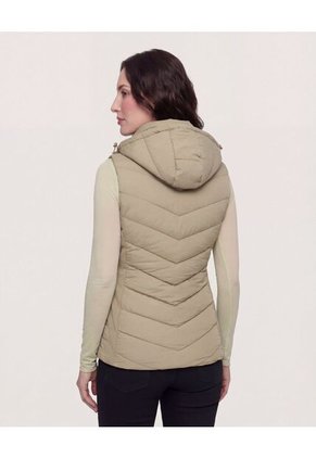 Chaleco Acolchado Unicolor  Para Mujer Verde Ostu