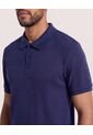 Polo Texturizada Manga Corta  Para Hombre Azul Ostu de Ostu