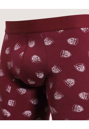 Boxer Para Hombre Filete Medio Algodón Color Vino Marca Ostu #60000508