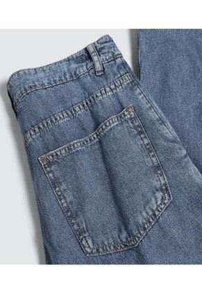 Jean Para Mujer Wide Leg Cargo Color Azul Medio Marca Ostu #40160406
