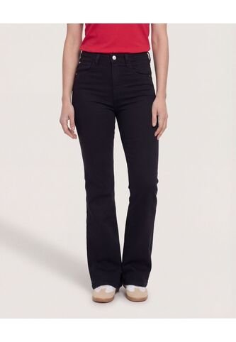 Jean Skinny Flare  Para Mujer Negro Ostu Ostu