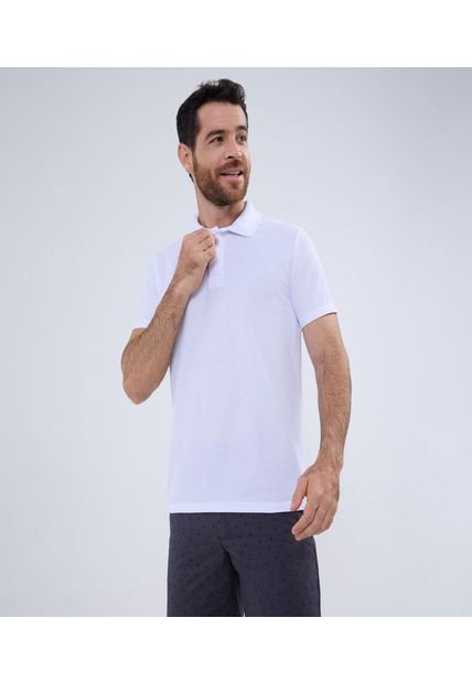 Polo Para Hombre Cuello Tejido Sin Bolsillo Color Blanco Marca Ostu #60110241