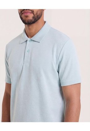 Polo Texturizada  Para Hombre Verde Ostu