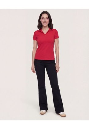 Jean Skinny Flare  Para Mujer Negro Ostu