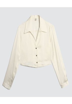 Camisa Para Mujer Manga Larga Color Crudo Marca Ostu #40010200