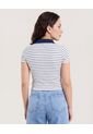 Polo Cropped  Para Mujer Azul Ostu de Ostu