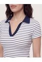 Polo Cropped  Para Mujer Azul Ostu de Ostu