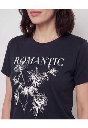 Camiseta Basica Screen  Para Mujer Negro Ostu