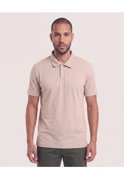 Polo Con Broches  Para Hombre Camel Ostu