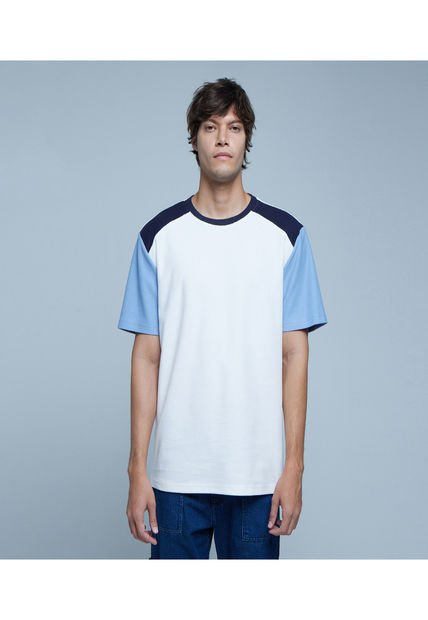 Camiseta Para Hombre Manga Corta Color Beige Marca Ostu #60091251