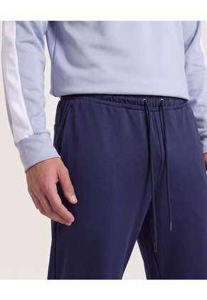 Pantalón Jogger Con Screen  Para Hombre Azul Ostu