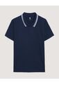 Polo  Para Hombre Cuello Tejido Sin Bolsillo Color Azul Marca Ostu #60110901 de Ostu