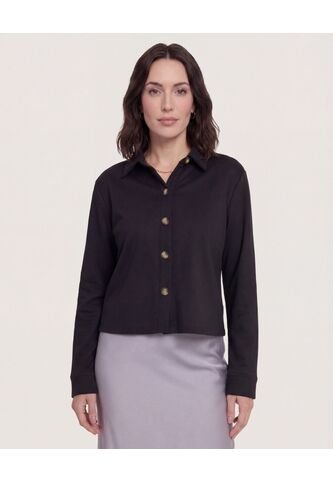 Chaqueta Desestructurada  Para Mujer Negro Ostu Ostu