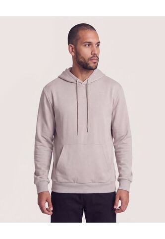 Buzo Hoodie Unicolor  Para Hombre Café Ostu Ostu