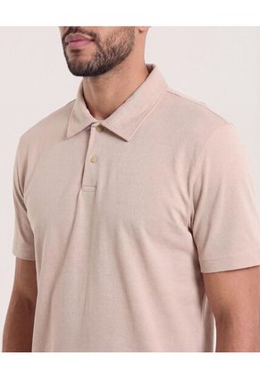 Polo Con Broches  Para Hombre Camel Ostu