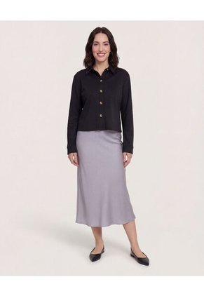 Chaqueta Desestructurada  Para Mujer Negro Ostu