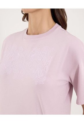 Camiseta Para Mujer Manga Corta Cuello Redondo Color Rosa Marca Ostu #40092686