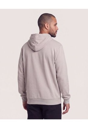 Buzo Hoodie Unicolor  Para Hombre Café Ostu