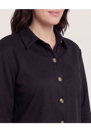 Chaqueta Desestructurada  Para Mujer Negro Ostu