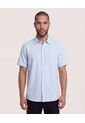 Camisa Resort De Manga Corta  Para Hombre Azul Ostu de Ostu