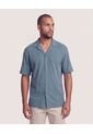 Camisa Resort Tricot  Para Hombre Verde Ostu de Ostu