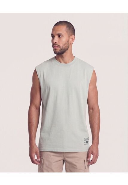 Camiseta Sin Mangas Screen  Para Hombre Gris Ostu