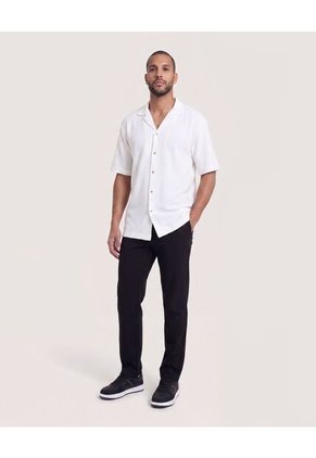 Pantalón Formal Recto  Para Hombre Negro Ostu