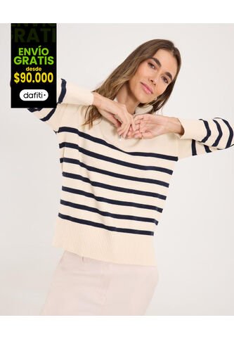 Saco Para Mujer Cuello Alto O Cuello Tortuga Color Beige Marca Ostu #40330081 Ostu