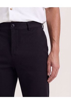 Pantalón Formal Recto  Para Hombre Negro Ostu