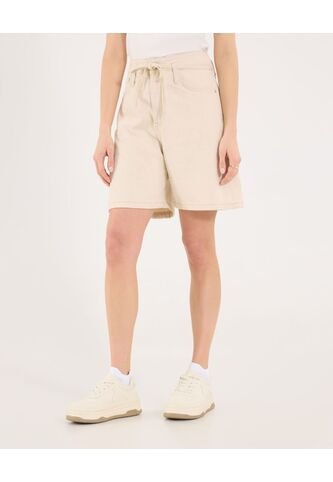 Bermuda  Para Mujer Wide-Leg Color Crudo Marca Ostu #40100110 Ostu