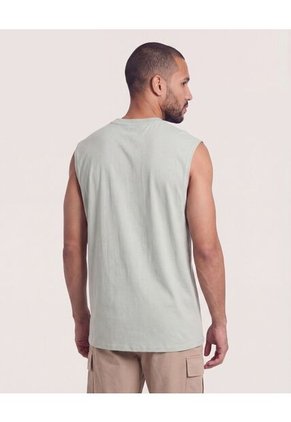 Camiseta Sin Mangas Screen  Para Hombre Gris Ostu