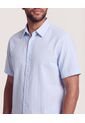 Camisa Resort De Manga Corta  Para Hombre Azul Ostu de Ostu