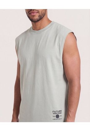 Camiseta Sin Mangas Screen  Para Hombre Gris Ostu