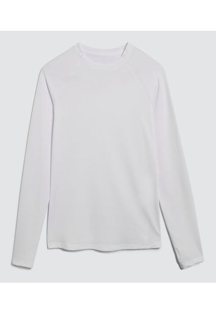 Camiseta Para Mujer Manga Larga Cuello Redondo Color Blanco Marca Ostu #40092083